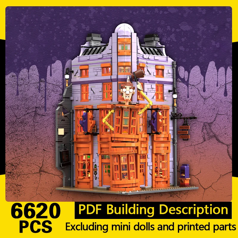 Magical Movie Model MOC Building Bricks Diagon Alley Shop Modular Technology Gifts Holiday Assemble Children Toys Suit