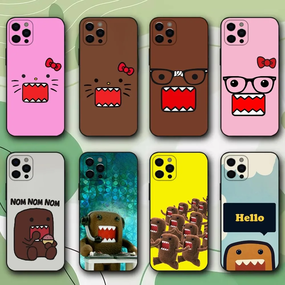 

Cute D-Domo-kun Phone Case For iPhone 15,14,13,12,11,Pro,X,XS,Max,XR,Plus,Mini Soft Black Cover
