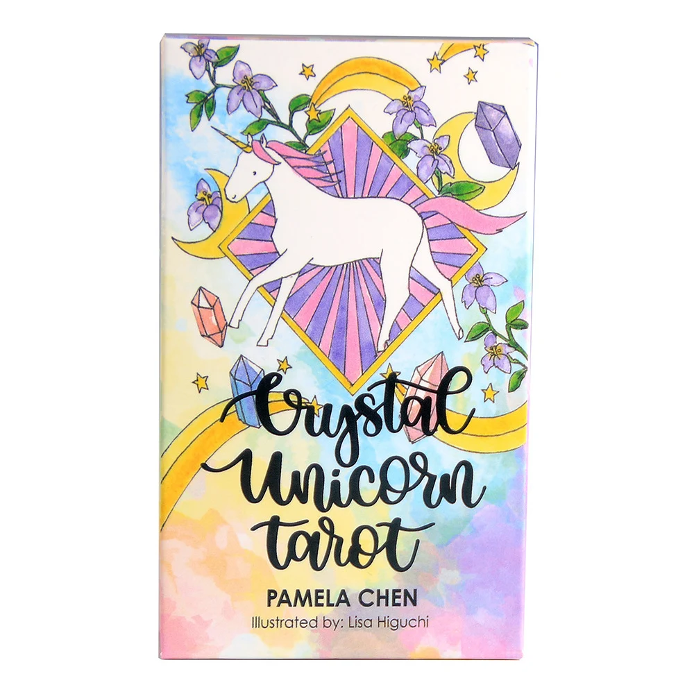 High Quality Crystal Unicorn Tarot Cards Family Holiday Party Playing Cards Deck Tarot Card Board Games