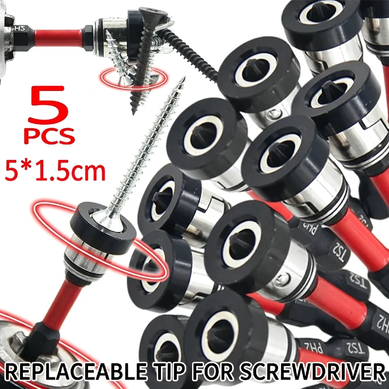 Magnetic Positioning Screwdriver Bits Drywall Screw Bit 50mm Gypsum Board Plasterboard Screws Locating Batch Head Drilling Tools