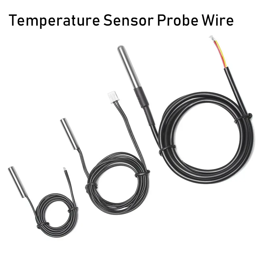 

0.5M/1M/2M/3M/5M/10M 1pc Waterproof DS18B20 Cables Sensors NTC Thermistor Digital Thermal Probe Temperature Sensor Accessories