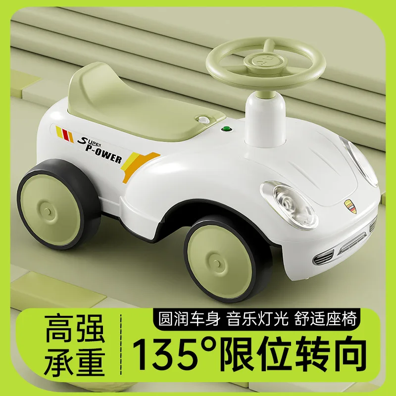 Children\'s Slide Car New Car Baby Scooter Toy Car Music Light Smooth Driving Anti Rollover Balance Car