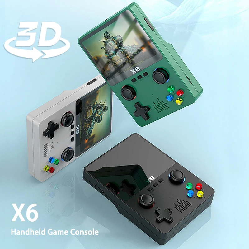 

New X6 Pocket Gaming Console 3.5 inch IPS Screen Handheld Gaming Console Dual 3D joysticks Support 11 emulators Gaming Console