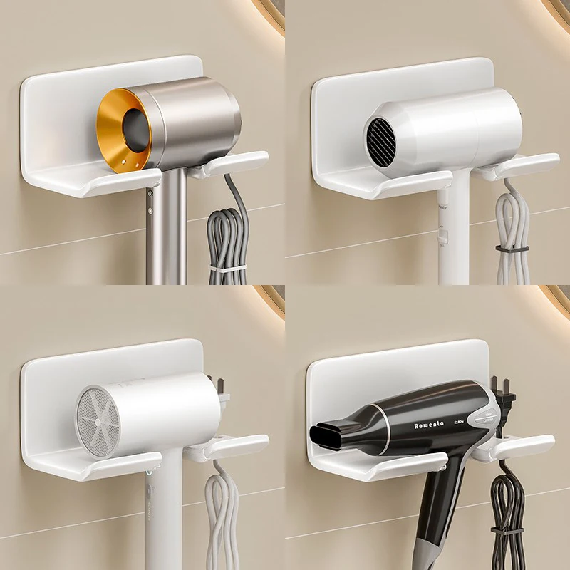 

Hair Dryer Shelf Free Punching Toilet Bathroom Wall Hanging Hair Dryer Bracket Storage Rack