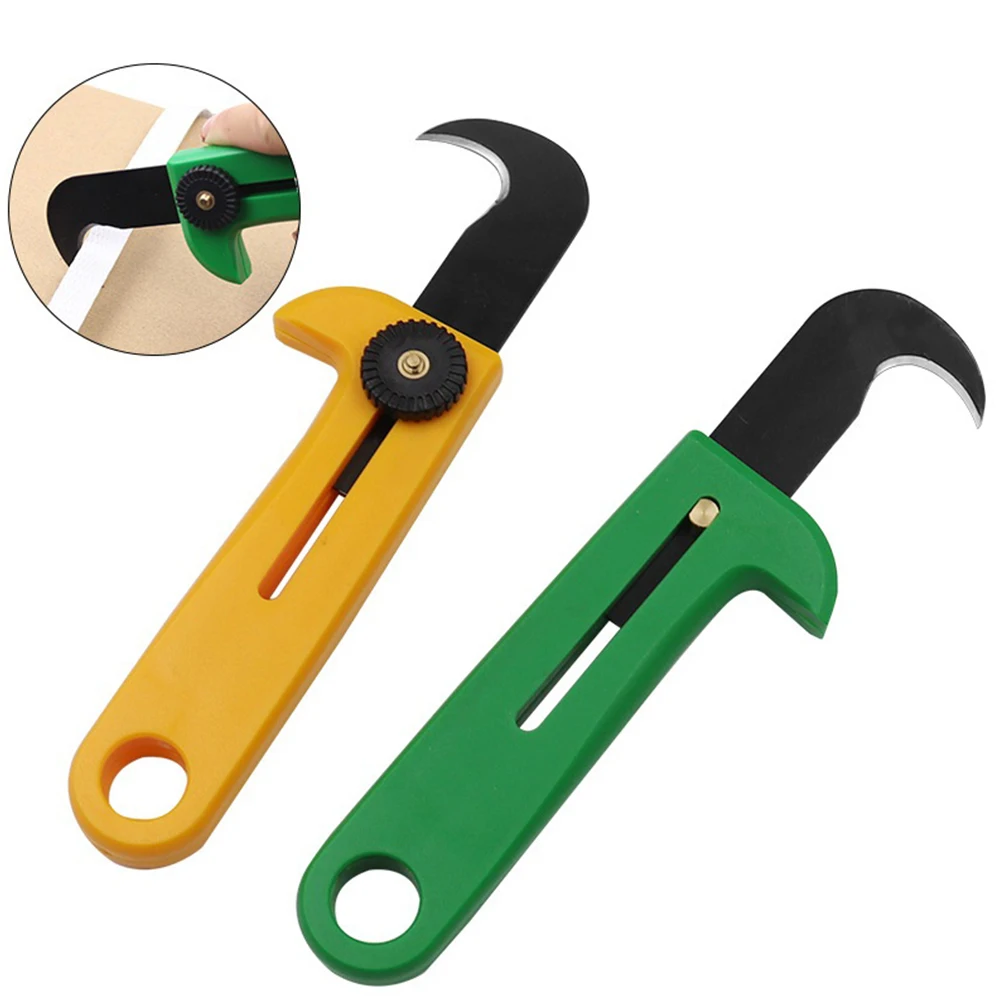 Cutter Unpacking Hook Blade Parcel Push Cutting Tool With Keychain Hole Cutters For Cutting Paper Unpacking Express Delivery