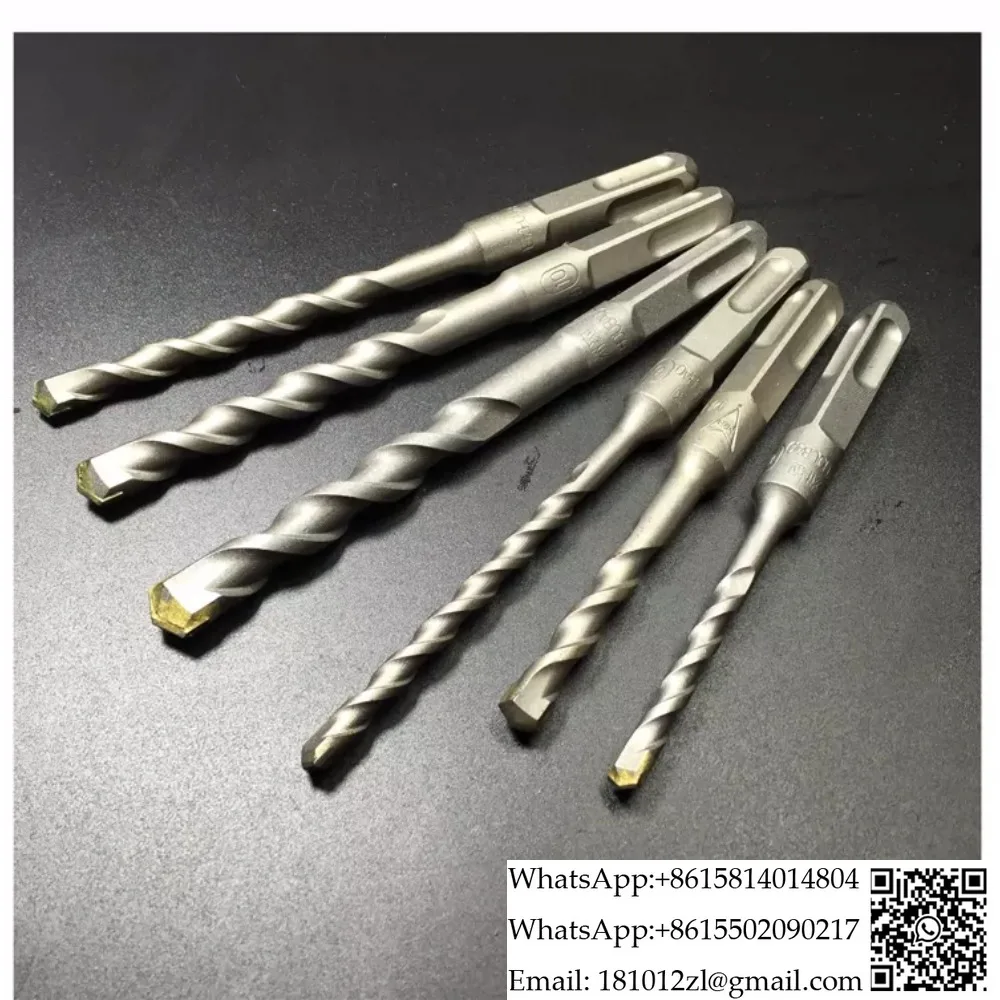 Electric hammer drill bit round handle round head square head impact drill bit through wall drill concrete construction