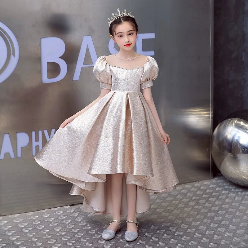 

Girls 2025 New Princess Glossy Temperament Little Girl Birthday Walk Show Piano Performance dress