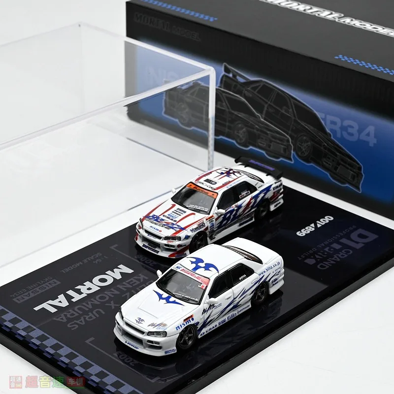 Diecast Mortal 1:64 Scale D1GP BLITZ ER34 Alloy Car Model