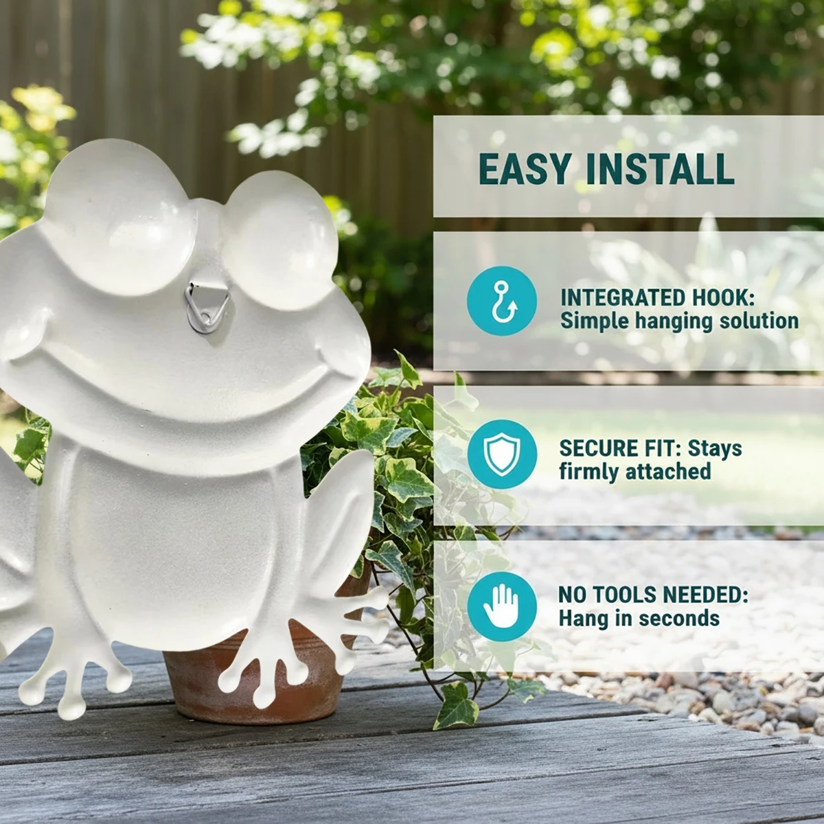 Vibrant Colors Metal Frog Wall Art Hanging Frog Sculpture Ornaments Garden Yard Sheds Decor for Home