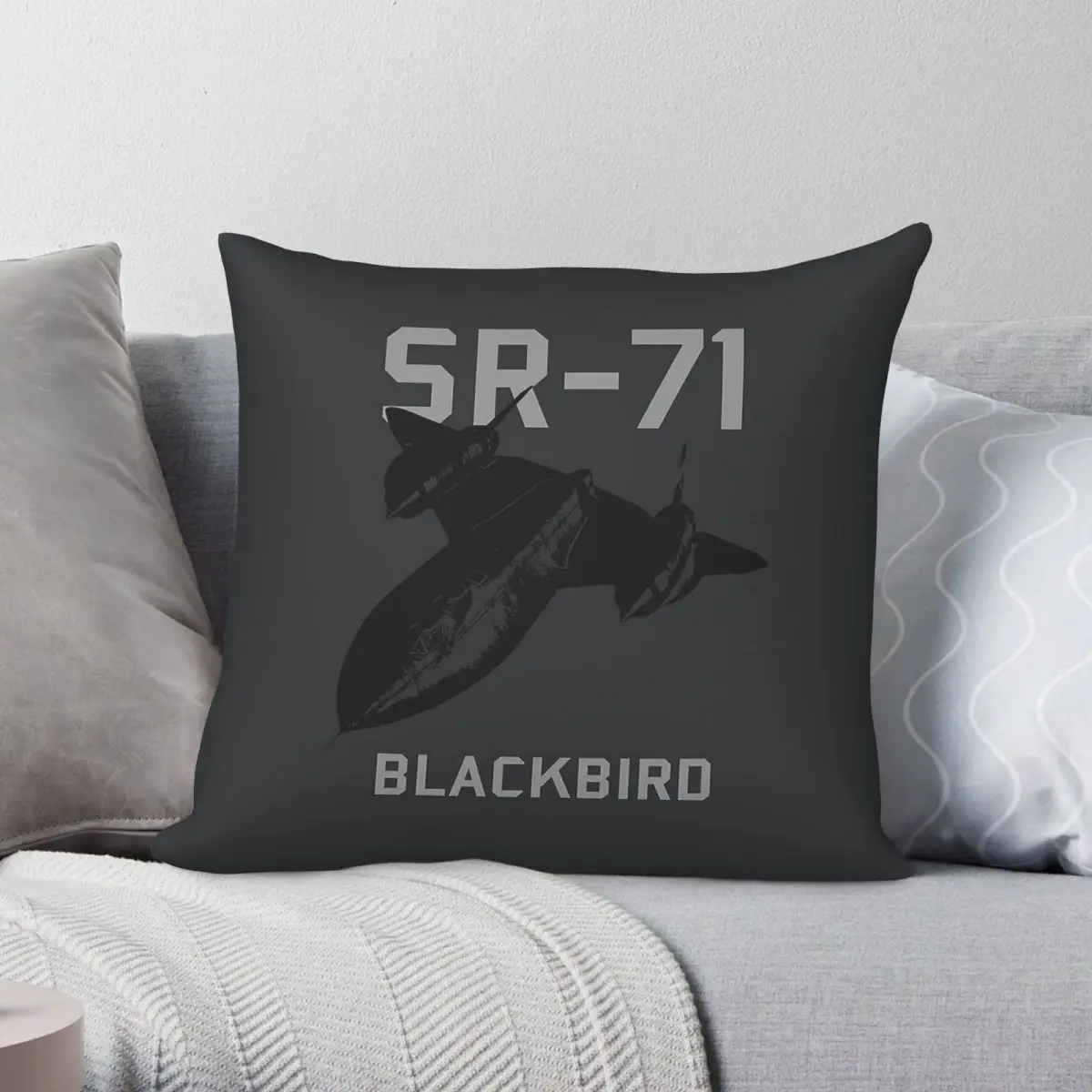 Lockheed SR-71 Blackbird Spy Plane Pillowcase Polyester Linen Velvet Creative Decorative Throw Pillow Case Sofa Cushion Case 18