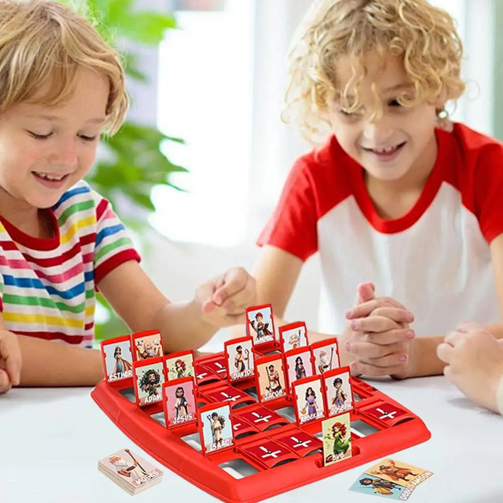 Indovina chi sono Gioco da tavolo Interazione genitore-figlio Giocattolo Ragionamento logico Puzzle per bambini Indovina me il mio personaggio Scacchiera