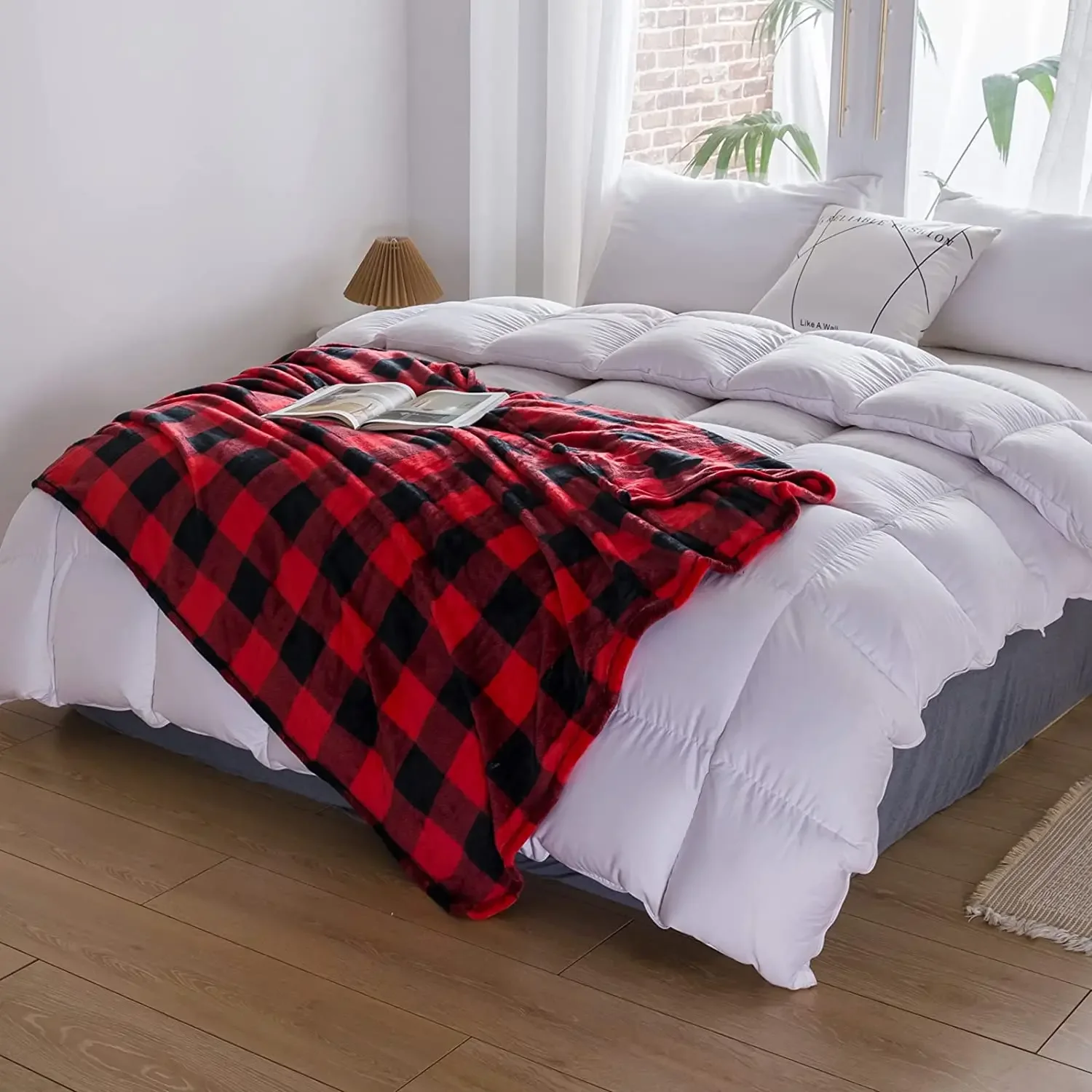 70×100cm Small Size Flannel Throw Blanket for Couch Sofa Bed Buffalo Plaid Checkered Blanket Cozy Fuzzy Soft Lightweight Blanket