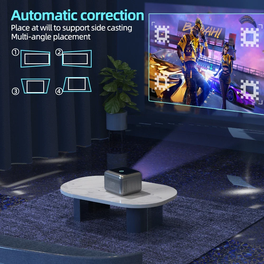 Портативный проектор для домашнего кинотеатра Vivicine-A6, Android 9.0, HD 1080P, пыленепроницаемый, автофокус, автоматический брелок