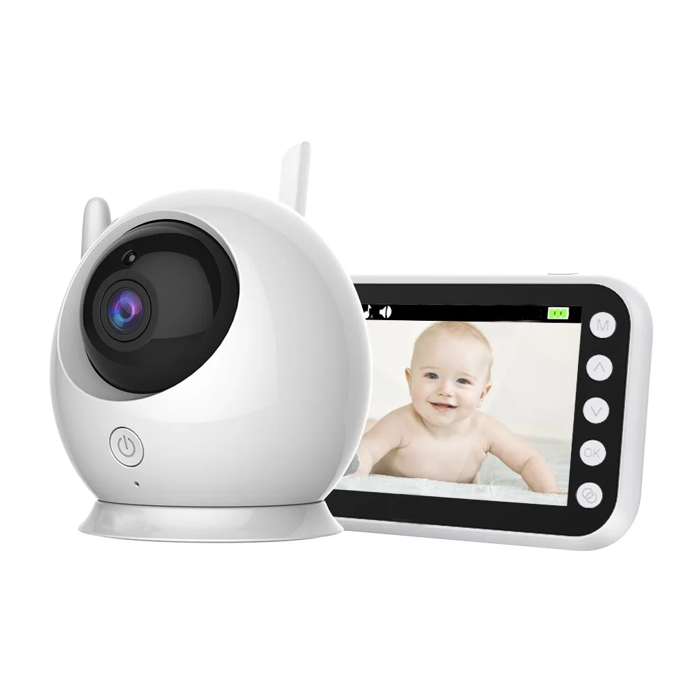 4.5Inch 2MP 1080P Wireless Baby Monitor Temperature Monitoring VOX Feeding Remind Intercom BabySistter Nanny Cam