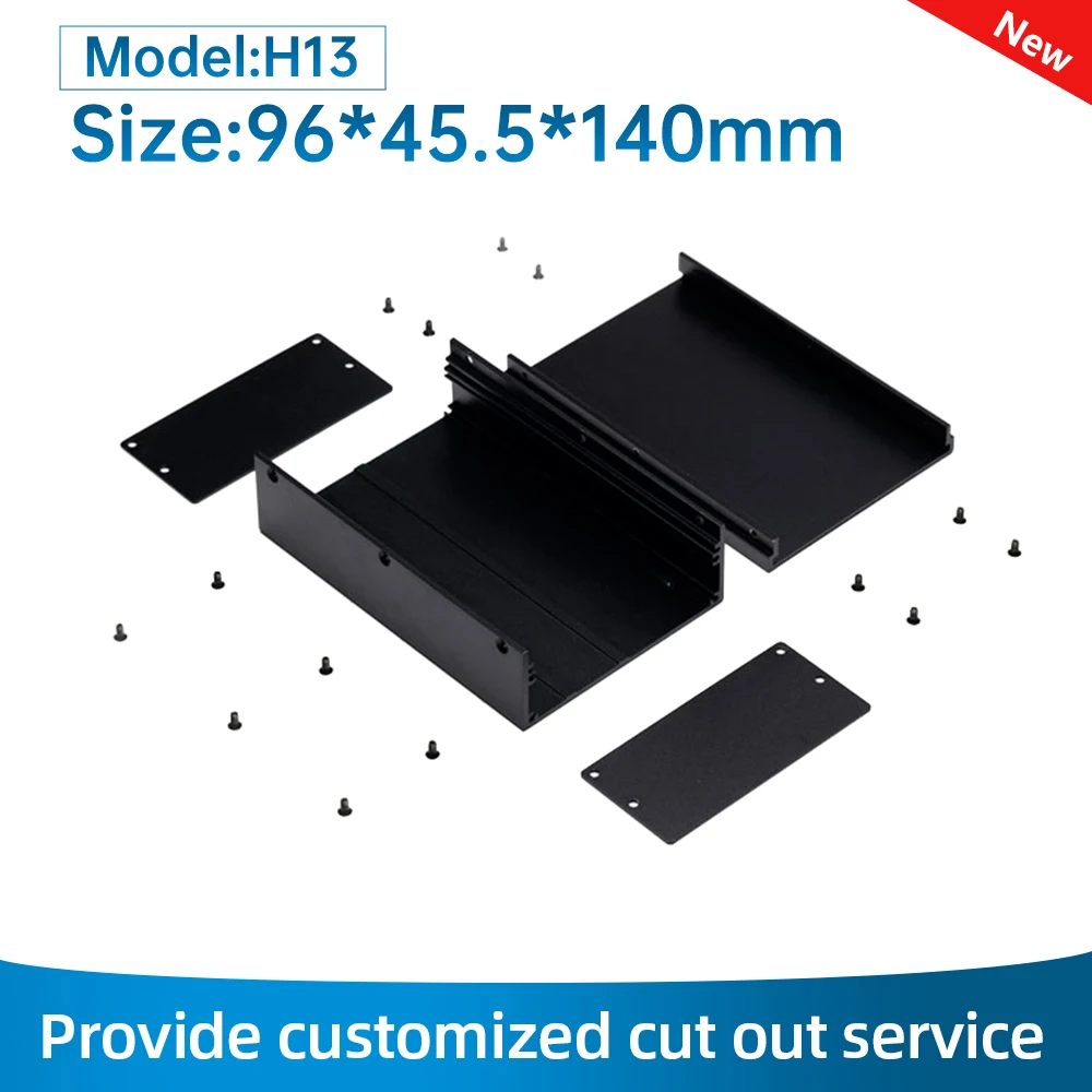 Custom Split Type Housing Inverter For Electronics Metal Case Aluminum Extruded Enclosure H13 96*45.5MM