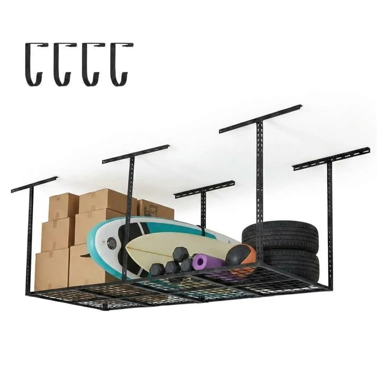 Garage Ceiling Storage Racks, Adjustable Overhead Rack | 96