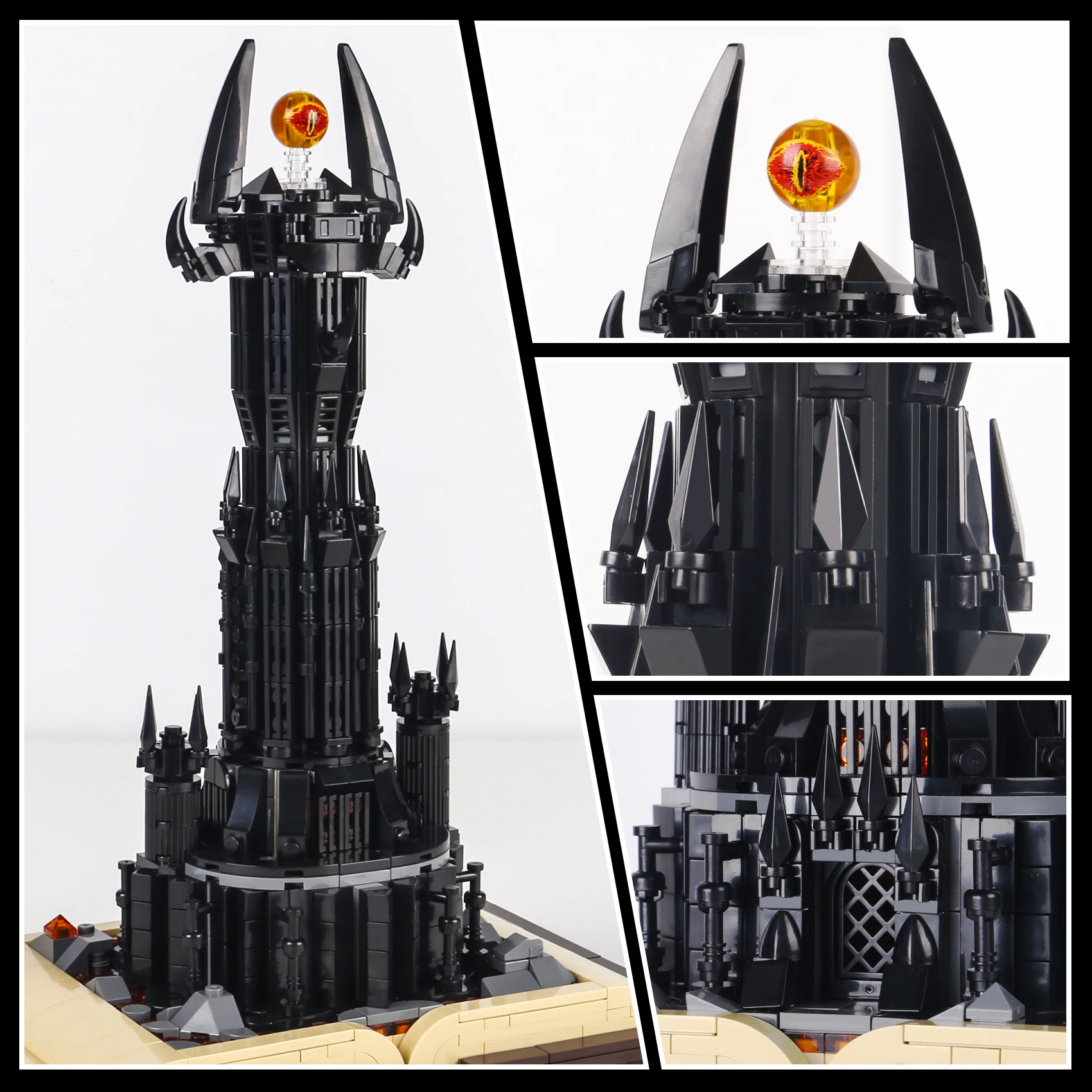 900 + Pcs Creatieve Sauron Kasteel Bouwstenen Donkere Toren Magische Boek Architectuur Assembleren Bakstenen Speelgoed Cadeau Voor Kinderen Kinderen