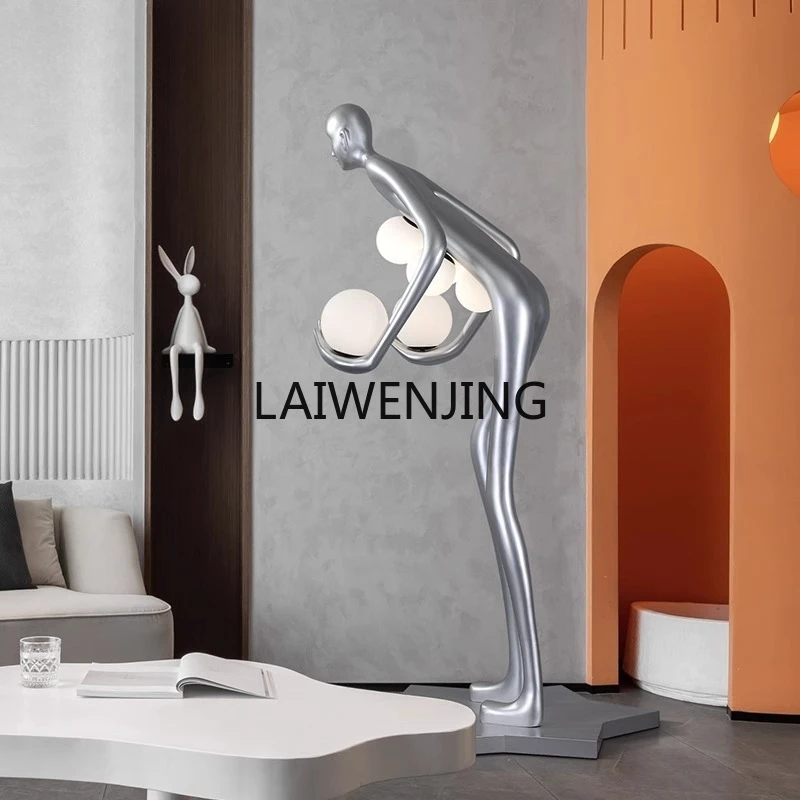 

MJY Creative Humanoid Sculpture Floor Lamp Home Club Fiberglass Large Figure Ornament