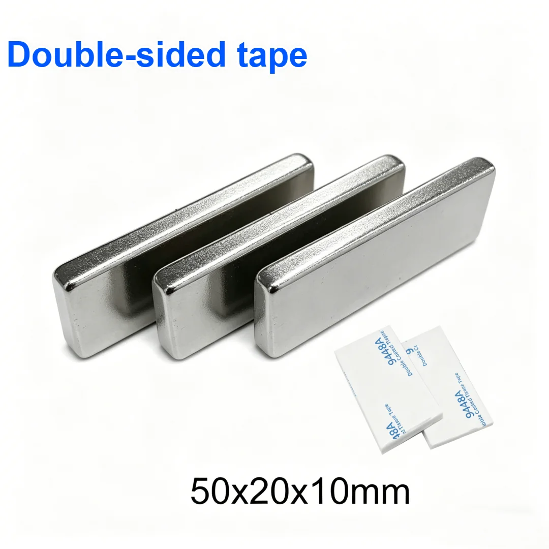 50x20x10 square magnet block with double-sided tape suitable for home refrigerators and office DIY sizes 50 * 20 * 10