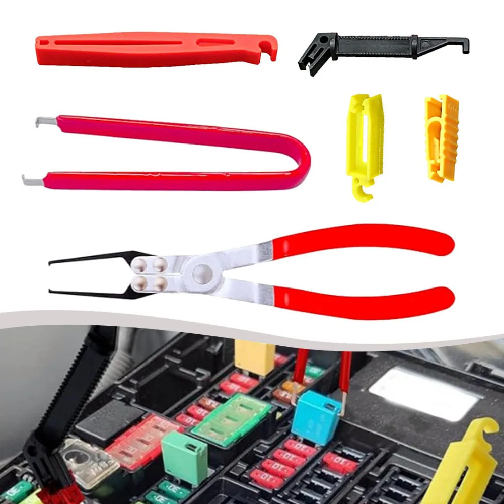 Stainless Steel Relay Extraction Pliers With Fuse Extractor Tool For Removing Electrical Relays Battery Terminal Wiper Remover