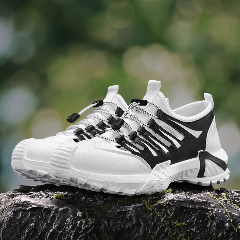 

High-quality New Men's Large-sized Casual Sports Soft-soled Mixed Material Outdoor Breathable Sandals with Color Matching