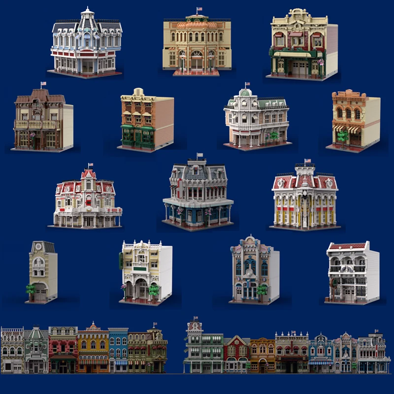 Novo produto requintado moc bloco de construção vista rua modelo de construção tecnologia modular brinquedo das crianças presente diy conjunto montagem