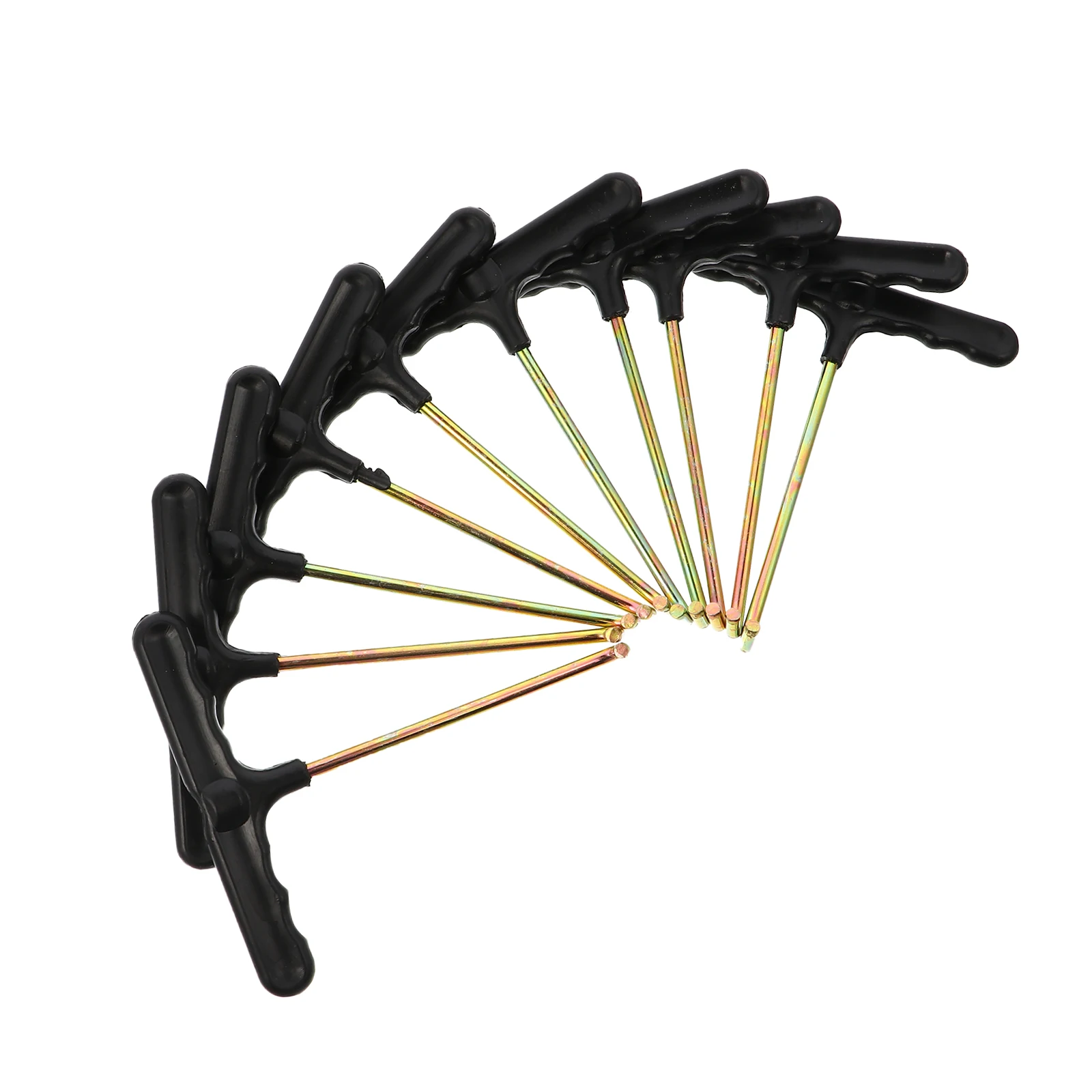 

10pcs Trampoline Spring Pull Tool T-Hook Plastic Handle Finger Grooves 5Mm Metal Durable Rust Resistant For Trampoline