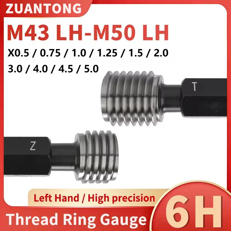 

1PCS 6H M43 LH-M50 LH Steel Thread Gauge Metric Fine Left Tooth Thread Plug Gauge X0.5/0.75/1.0/1.25/1.5/2.0/3.0/4.0/4.5/5.0