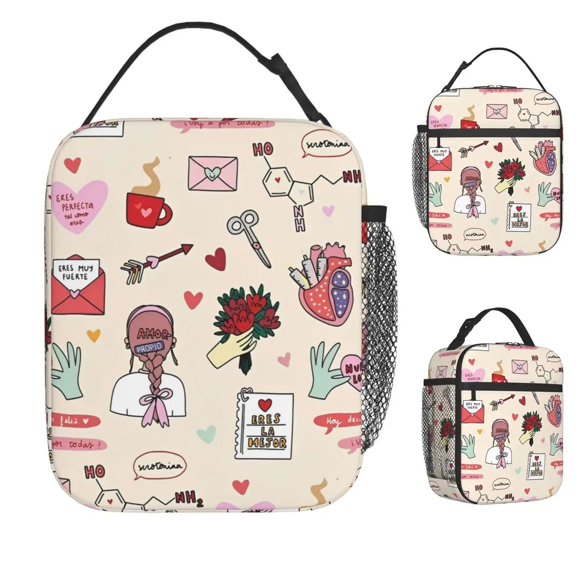 

Enfermera En Apuros Сумка для обеда для медсестры Портативный ланч-бокс Рабочая дизайнерская сумка-холодильник Забавные оксфордские термосумки-тоут