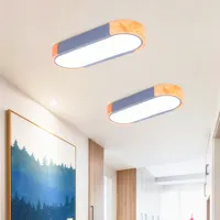 Led Hanging Ceiling Light Ultra Thin Surface Study Living Room Aisle Kitchen Rectangle Color Ceiling Lamp Iron Japanese Luces