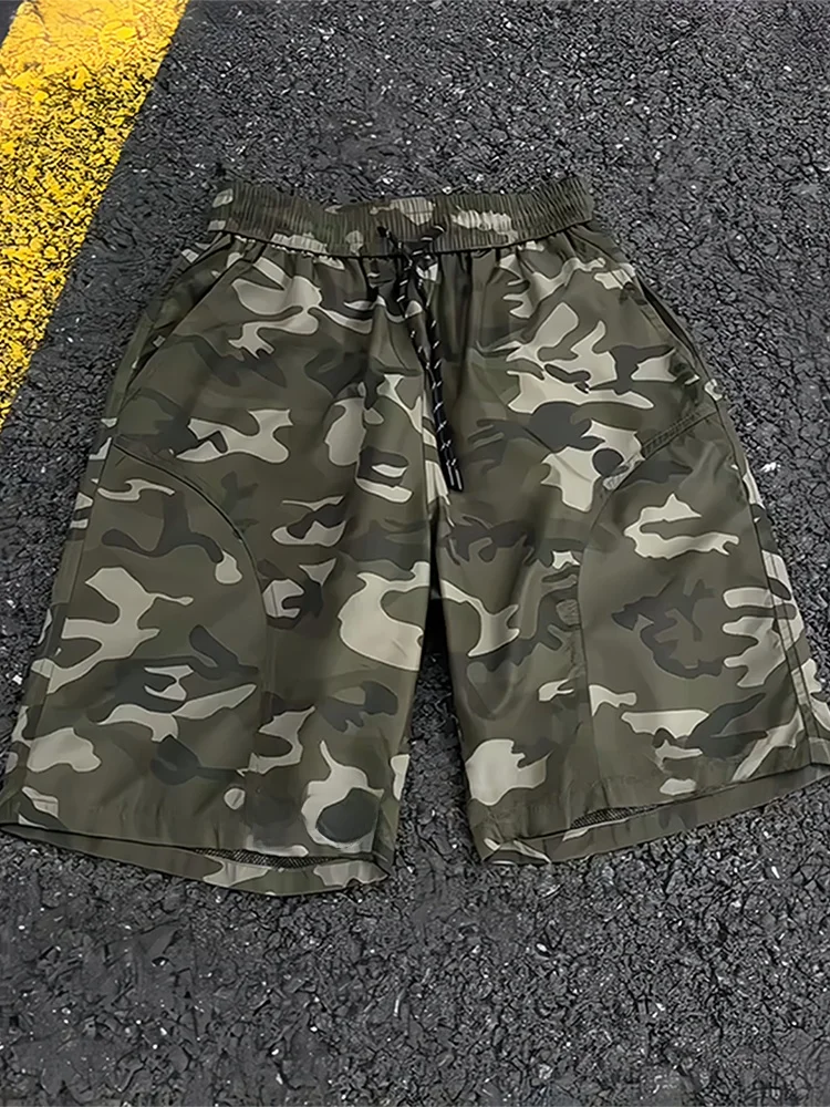 

American Sle Camouflage orts Men's Summer Thin Nylon Qui Dry Five-Quarter Loose Casual Beach Loose Boxer Briefs