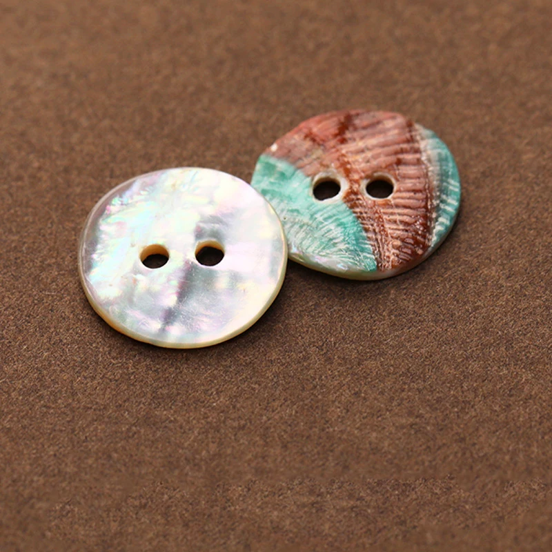10Pcs Nature Sea Shell Made Shirt Buttons Multisizes Sewing Accessories Garment Fit DlY Craft Ornament Seashell Buttons