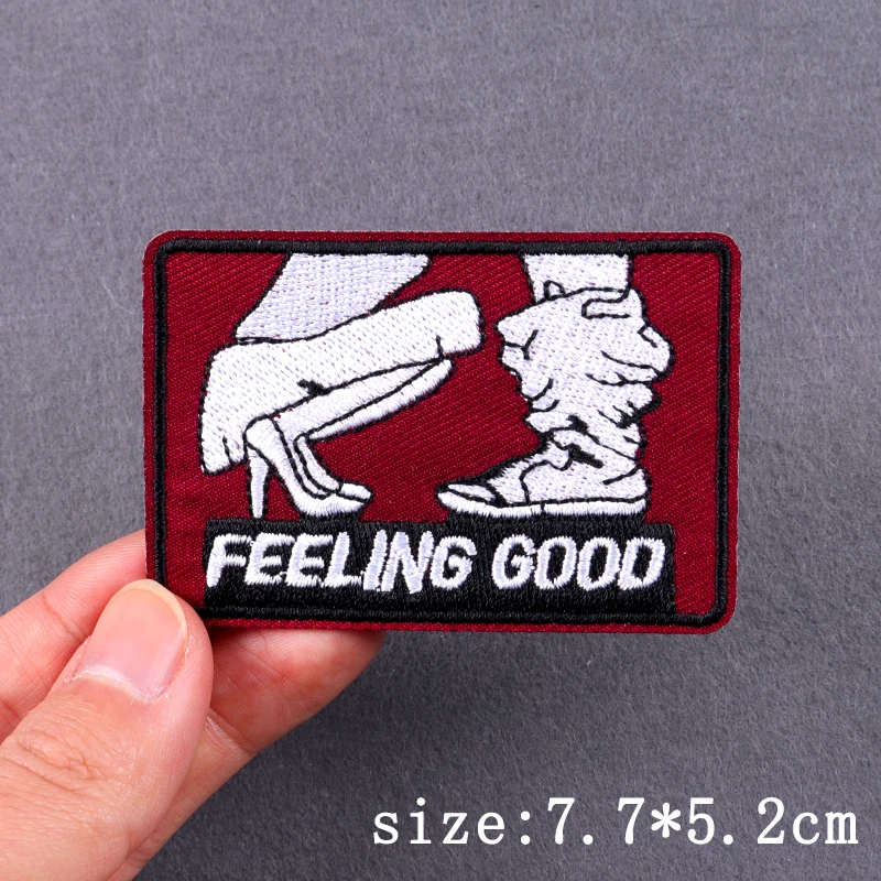 Sexy Punk Patch Iron On Embroidery Patches For Clothing Thermoadhesive Patches For Clothes Hip Hop Skull Embroidery Patch Badges