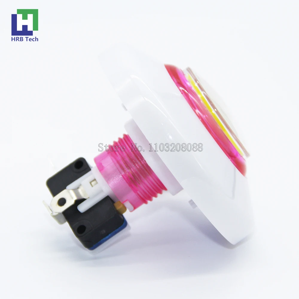 76MM Flashing Light DC12V Colorful LED Illuminated Push Button Micro Switch For Arcade Claw Crane Vending Machine DIY