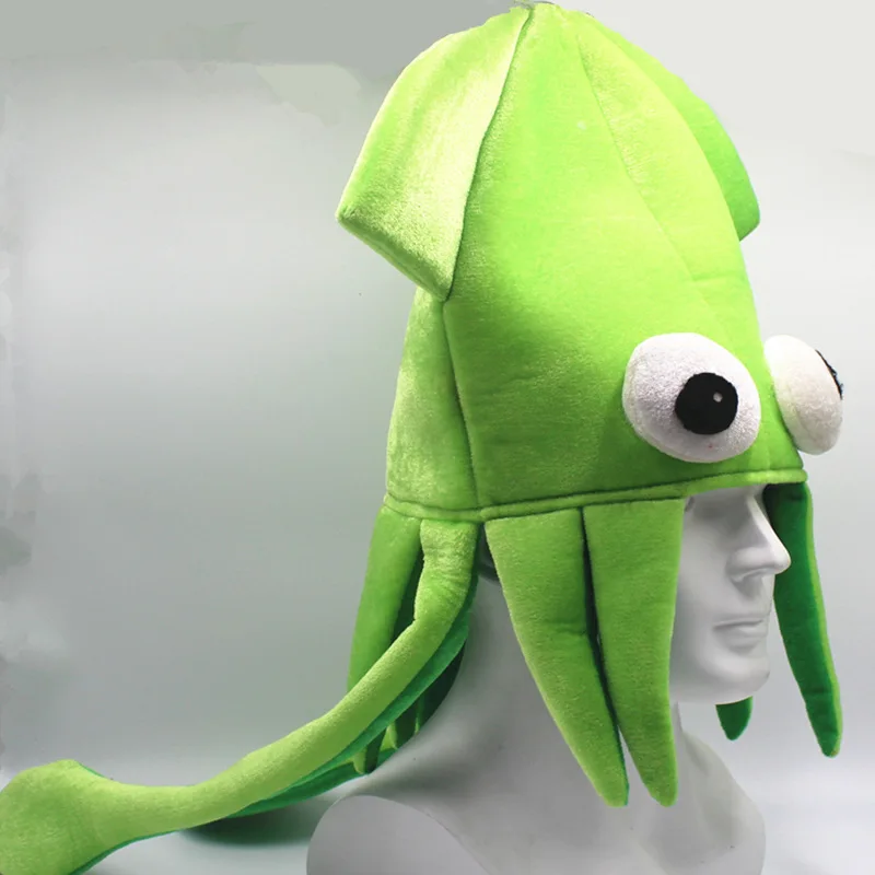 Squid traje animal para crianças, chapéu engraçado, adereços de festa, boné adulto e criança, acessório divertido, presente de Natal e Halloween, novo, 2023