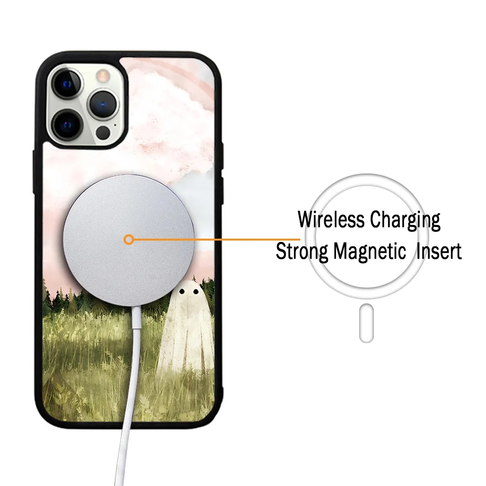 Cotton Candy Skies Phone Case For IPhone 11 12 13 14 15 Plus Pro Max Mirror Acrylic Cover For Magsafe Wireless Charging