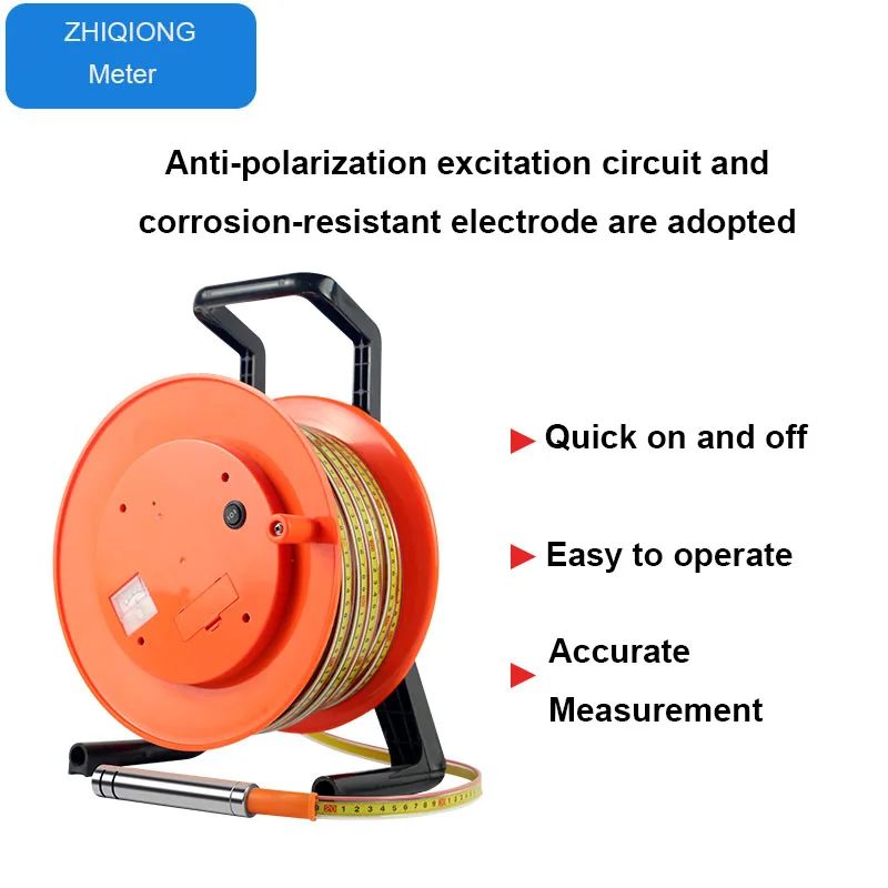 10m 20m 30m Portable Submersible Deep Well Level Gauge Steel Ruler Type Borehole Water Level Dip Meter