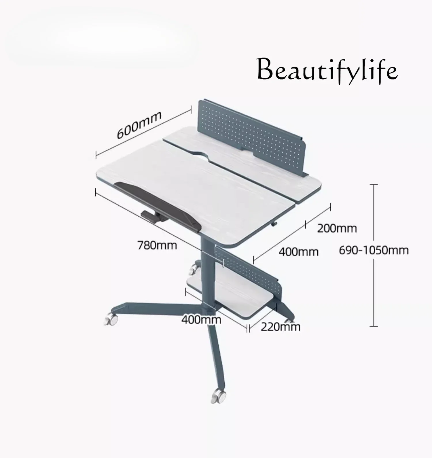 Pneumatic Lifting Computer Desk Mobile Learning Desk Small Home Workbench Office   desk accessories