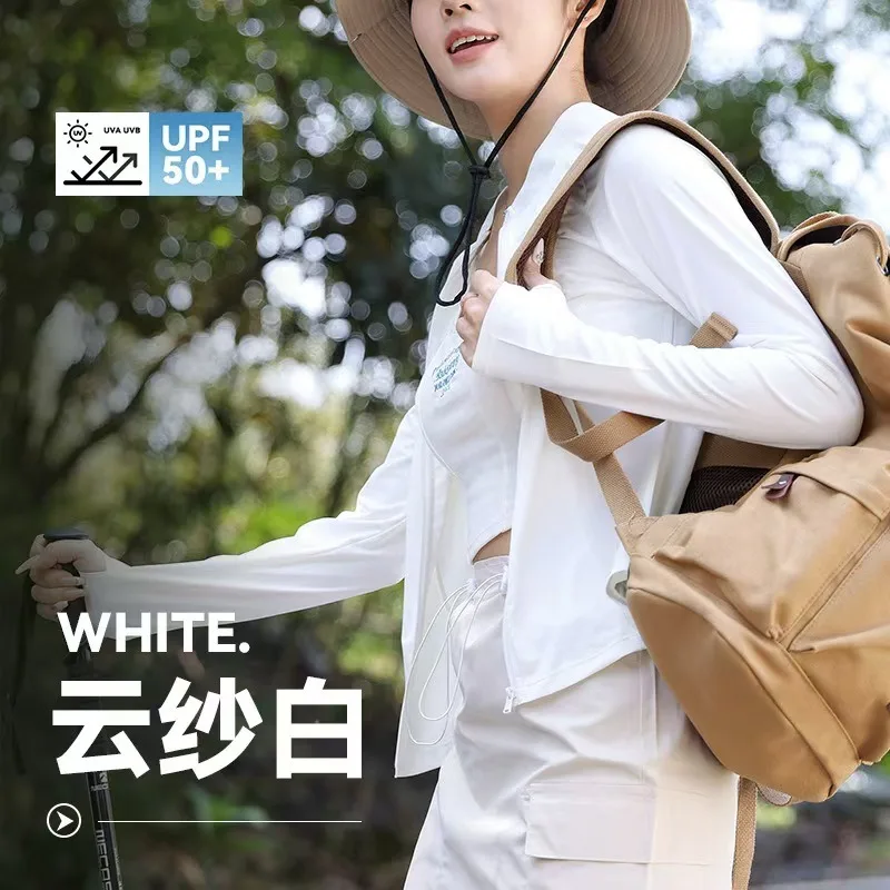 여성용 사이클링 자켓 SPF 50+ 자외선 차단 긴팔 러닝 아웃도어 지퍼 스포츠 셔츠 포켓 하이킹 낚시 셔츠