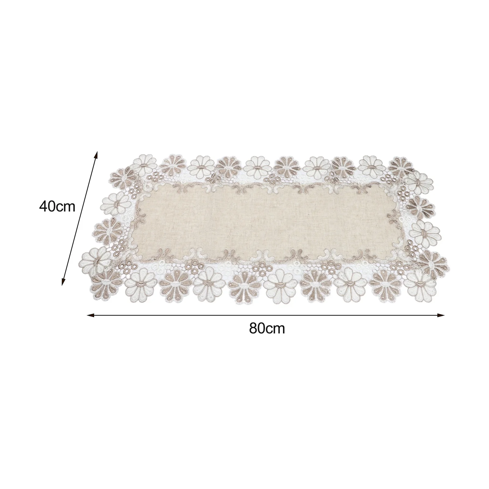 Linen Table Decoration Rectangular Table Cloth Elegant Dining Setup 40*150 Elegant Touch Natural Linen Material