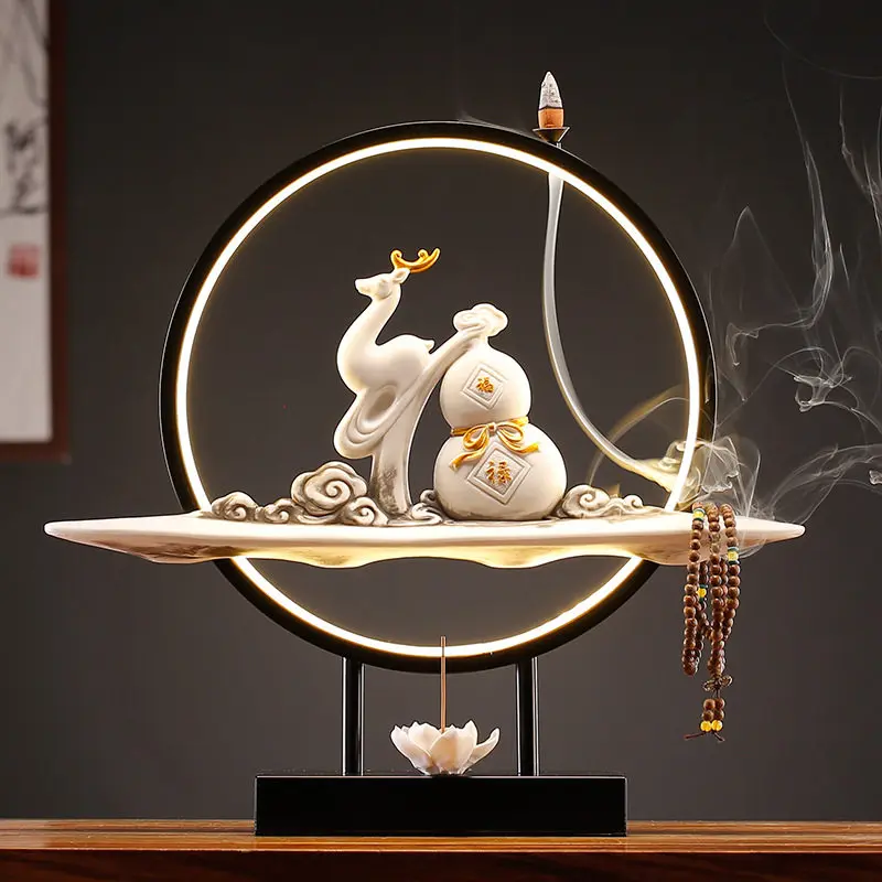 Electric Living Room Incense Burner Luxury Chinese Zen Incense Burner Modern Backflow Quemador Wax Melts Ceramic Decoration