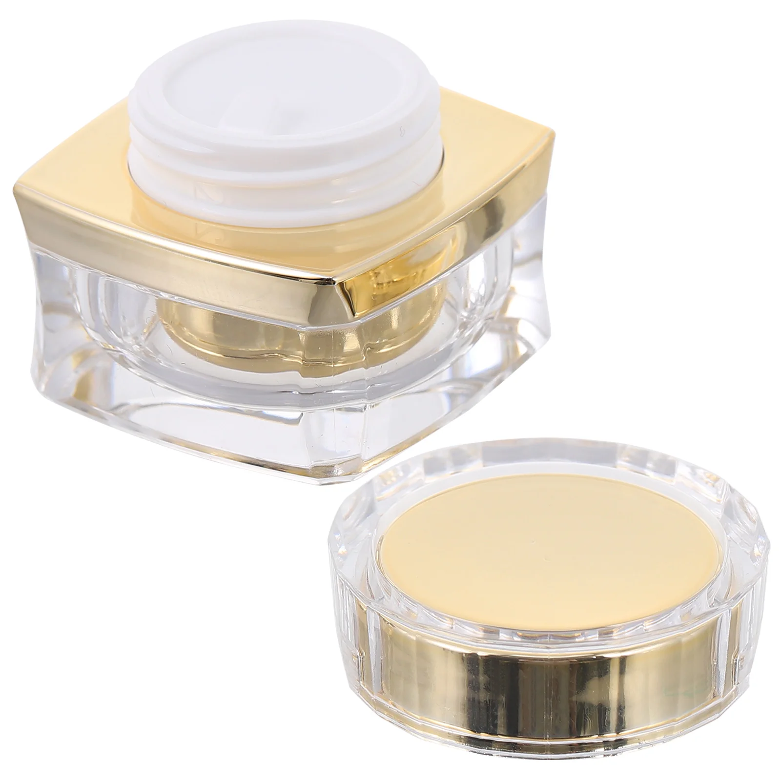 

Glass Cream Jar and Cosmetic Lotion Container with Inner Liner and Lid for Moisturizer and Eye Cream