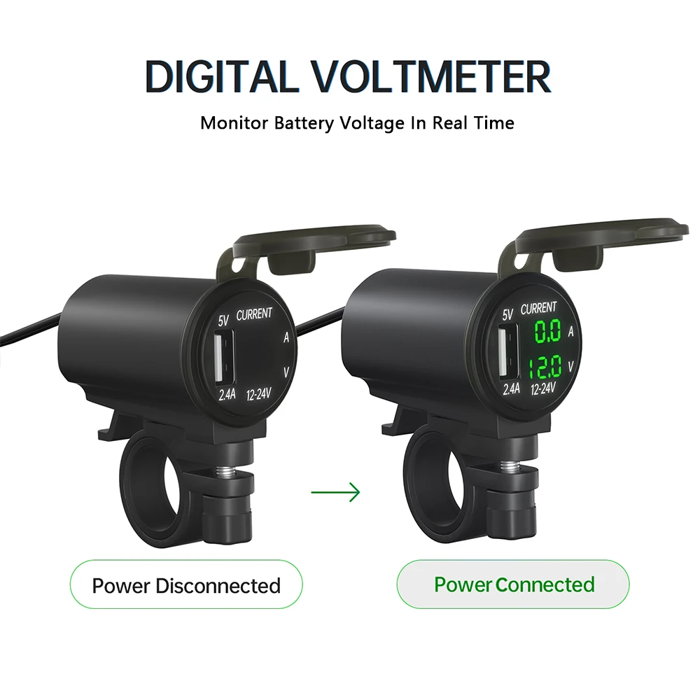 Modified USB Charger Suitable For 19-22mm/0.74-0.86in Handlebar Diameter