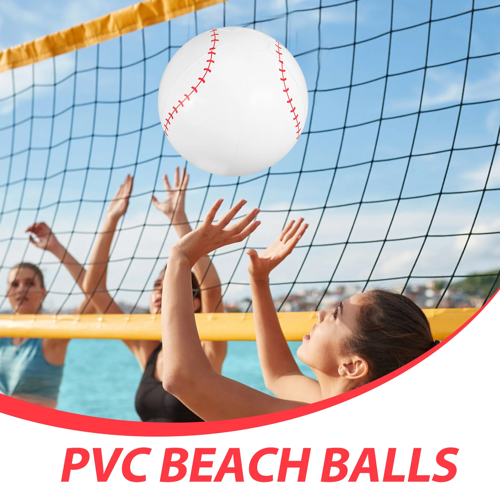 3 szt. Nadmuchiwane piłki baseballowe Wytrzymały materiał PVC Sporty na świeżym powietrzu Basen Plaża Nadmuchiwane piłki baseballowe