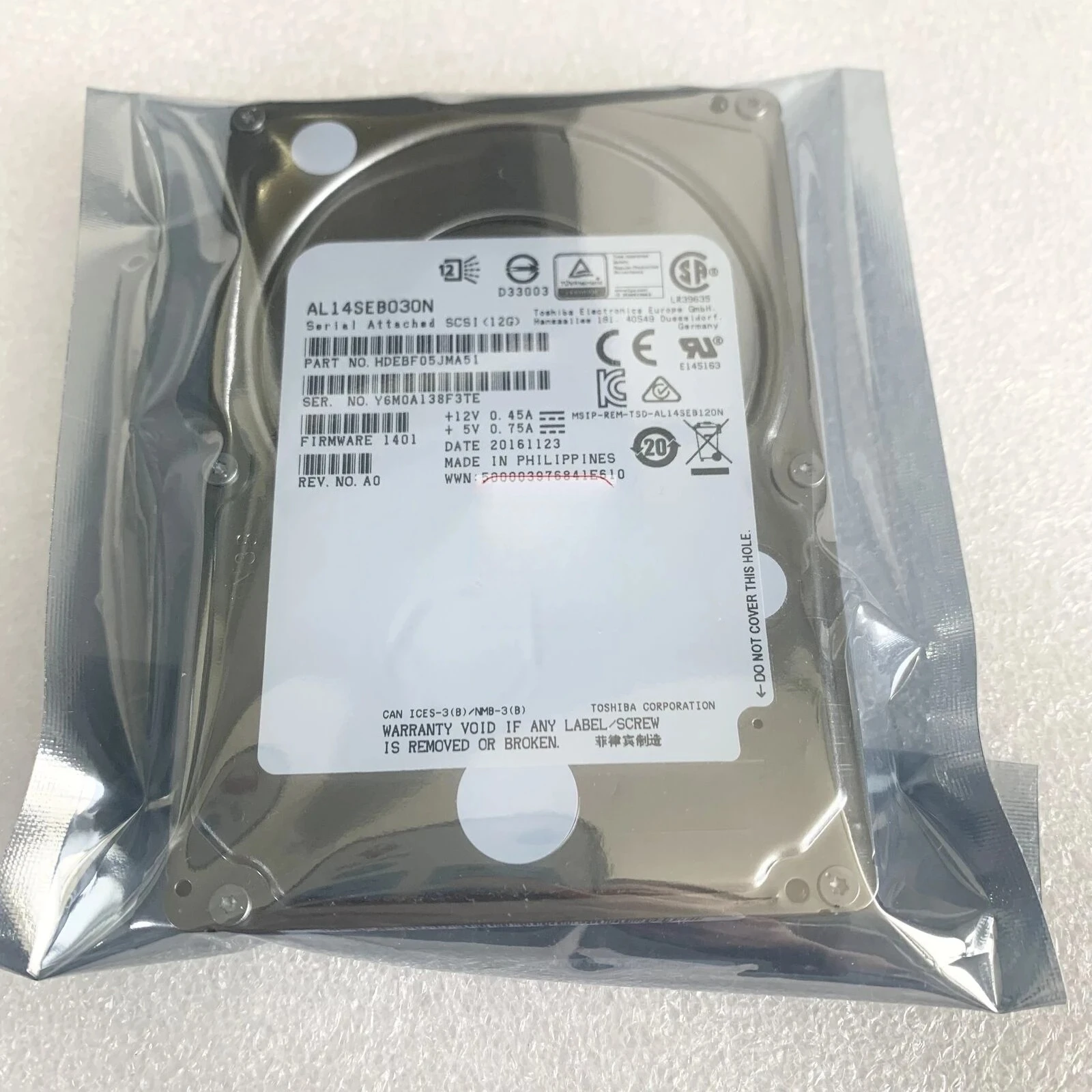 

14SEB030N 300 ГБ SAS 12G Wave Dawning Б/у