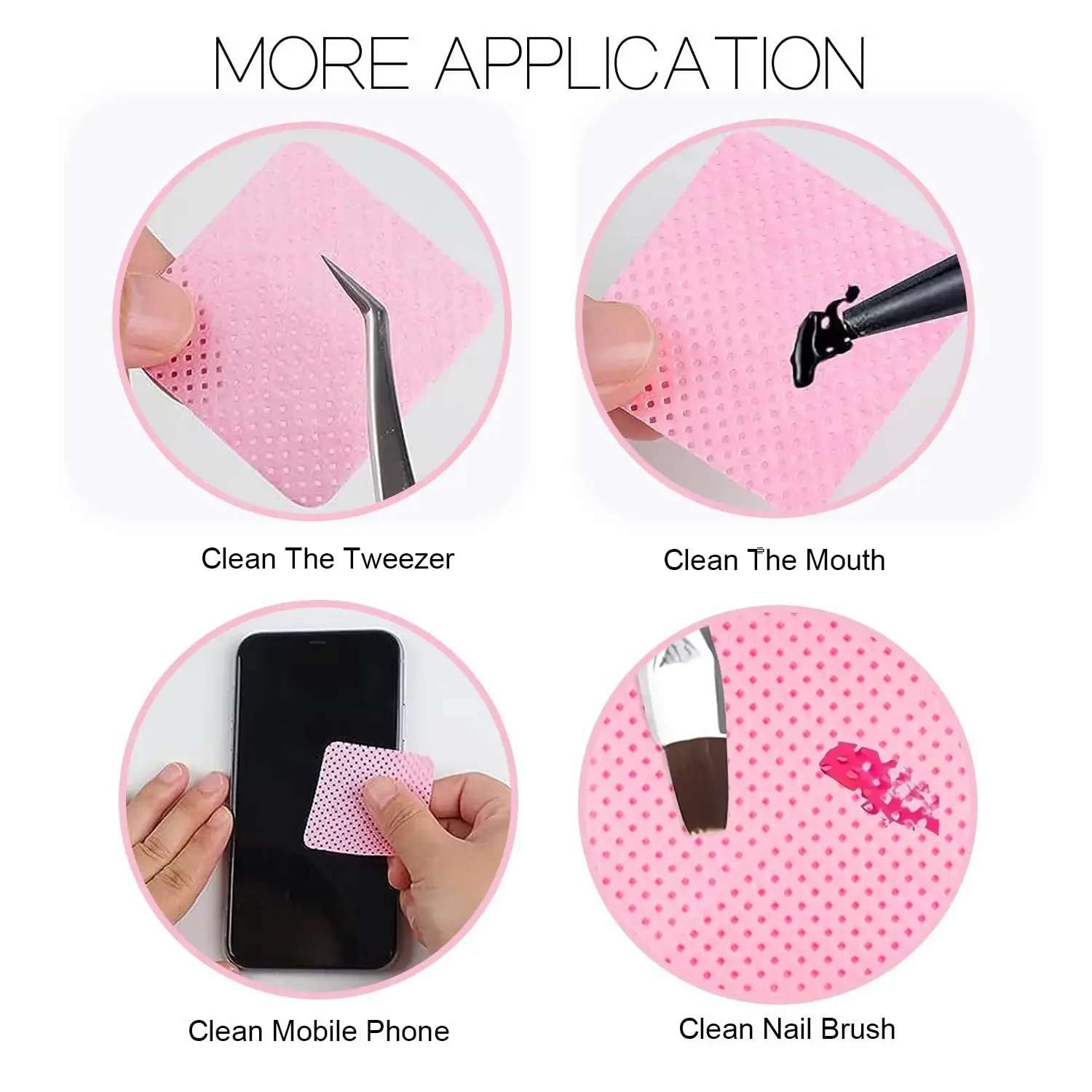 200pcs/Box Lint Free Nail Wipes Gel Nail Polish Remover Wipes Absorbent Acetone Nail Glue Polish Clean Solft Magic Stuff Pad