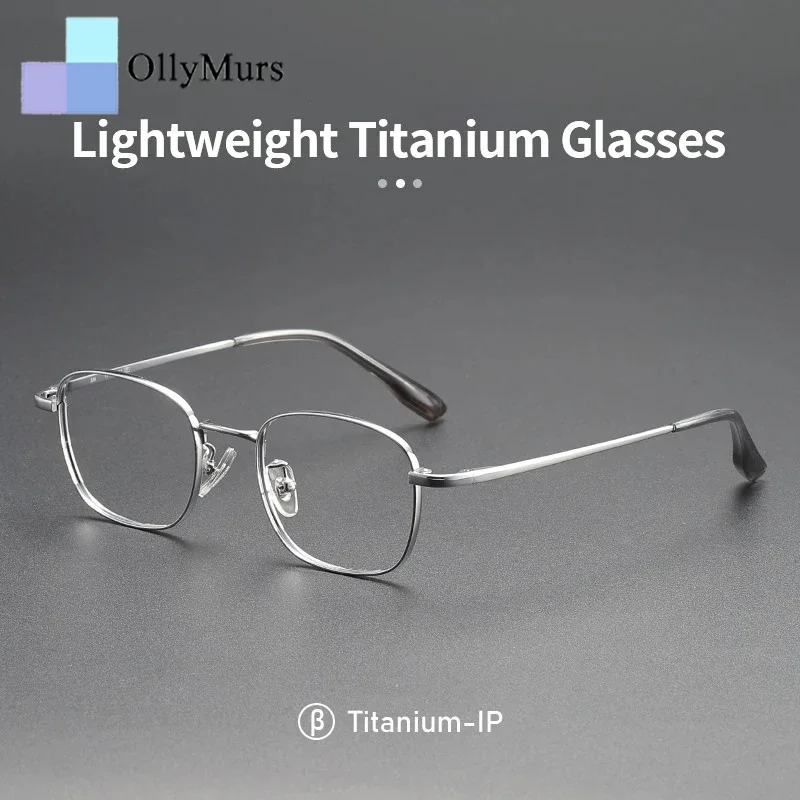 

OLLYMURS Ultralight Stylish Titanium Alloy Eyeglasses Frames For Men Women Custom Optical Glasses Myopia Prescription Glasses