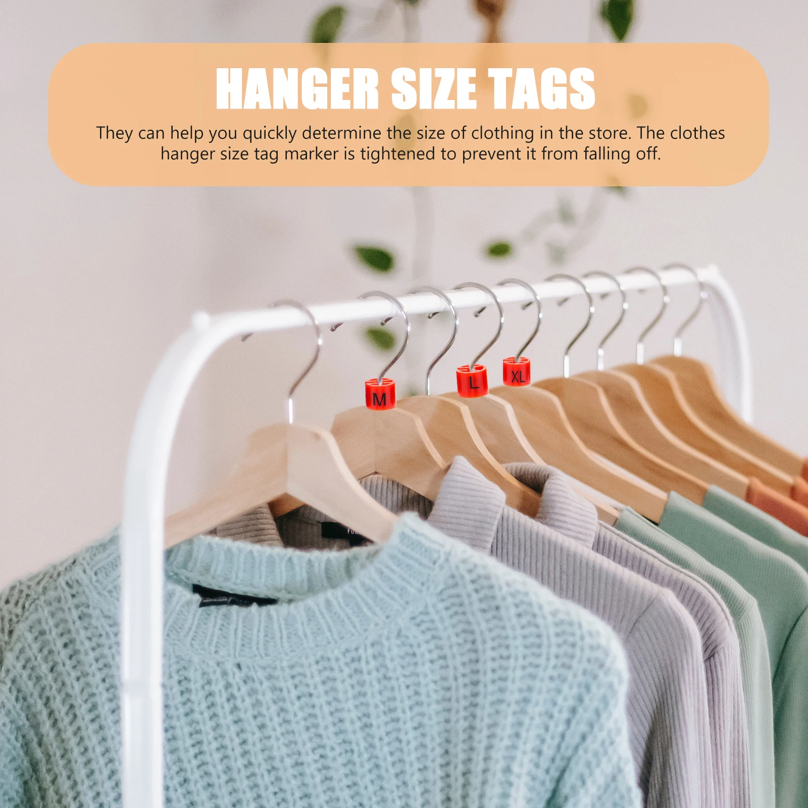 

180 Pcs Coat Hangers Size Buckle Tags Round Clothes Marker for Clothing Markers