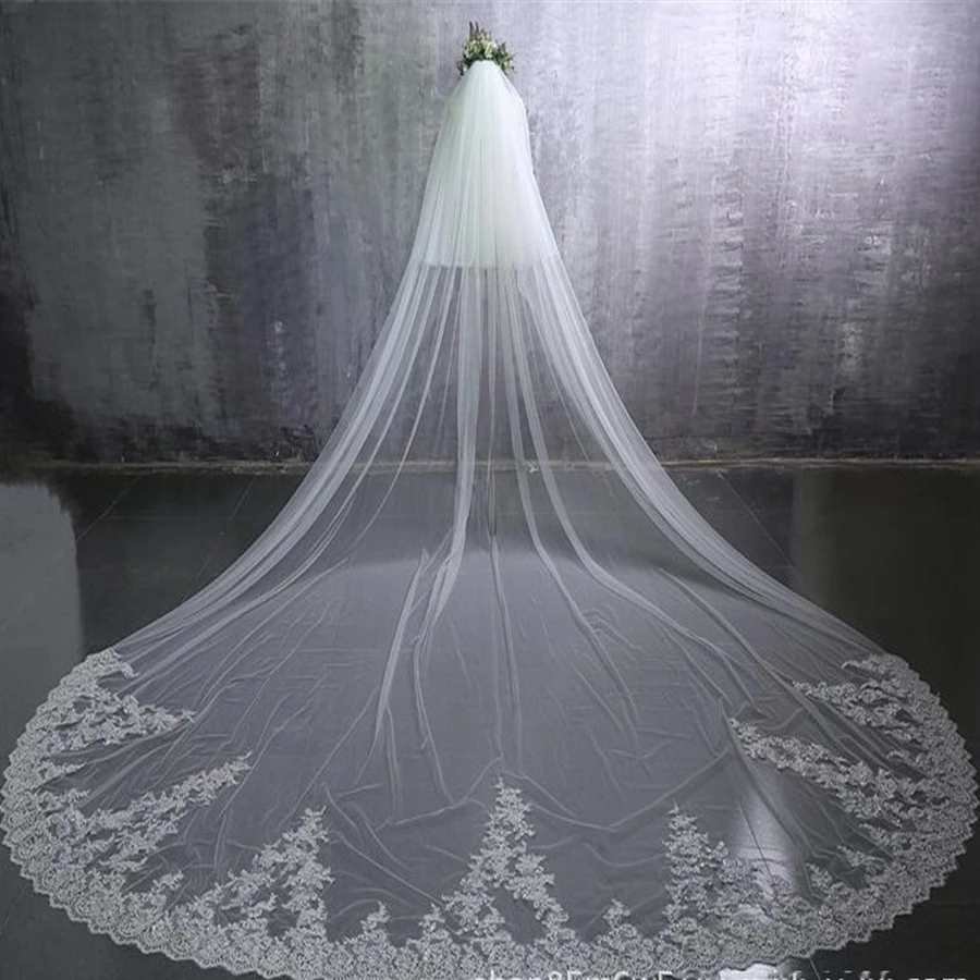 New Arrival White Ivory wedding veils for bride Wedding accessories Boda velos de novia Matrimonio Bridal Veils velo novia