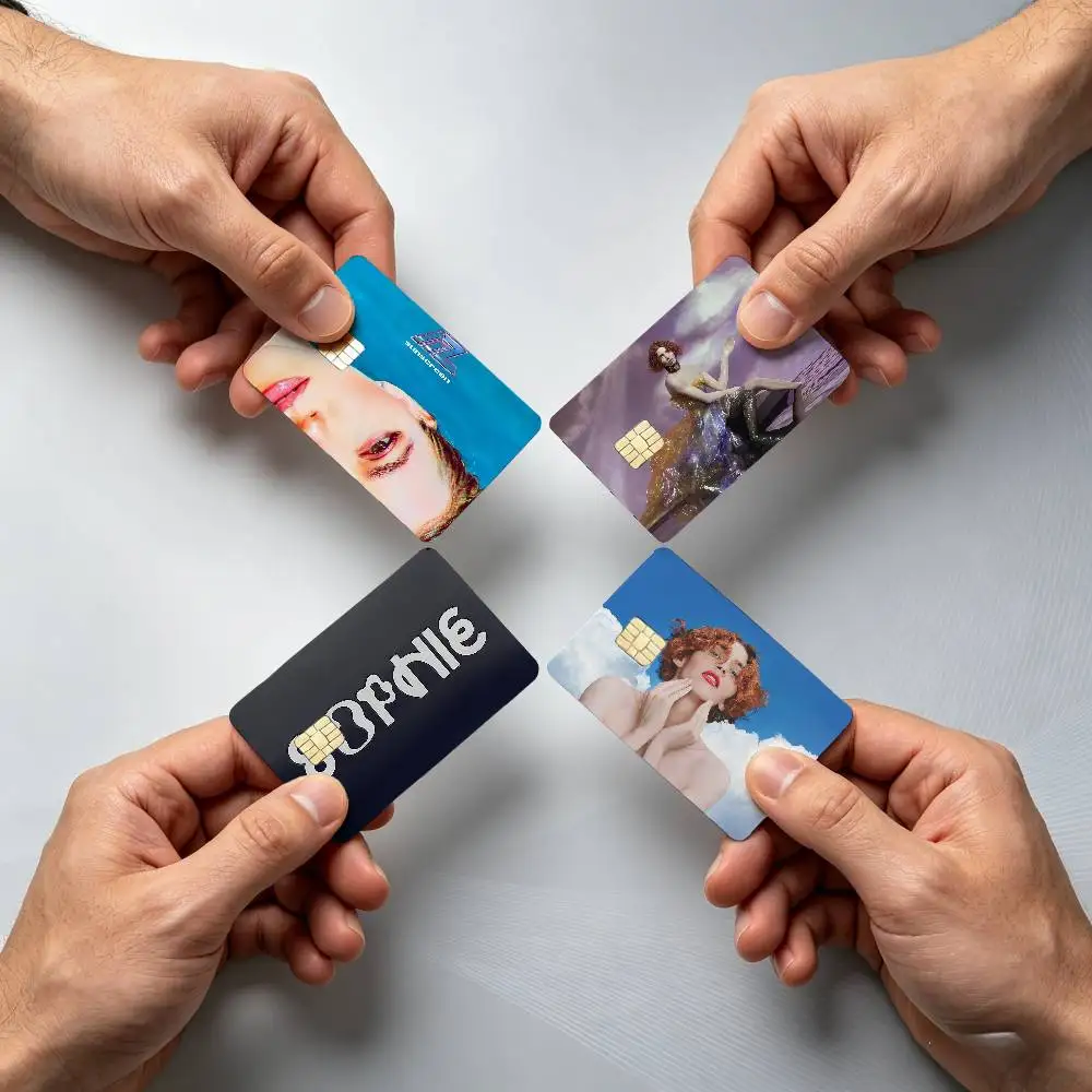 Sophie Singer 4PCS!Trendy & Cool Business-Style Bank Card Sticker — Suitable for Debit Card Decoration